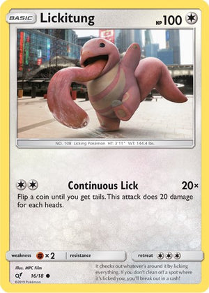 Pokemon TCG - Detective Pikachu - Lickitung - 16/18 - Holofoil