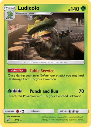 Pokemon TCG - Detective Pikachu - Ludicolo - 2/18 - Holofoil