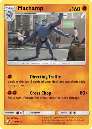 Pokemon TCG - Detective Pikachu - Machamp - 13/18 - Holofoil