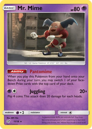 Pokemon TCG - Detective Pikachu - Mr. Mime - 11/18 - Holofoil