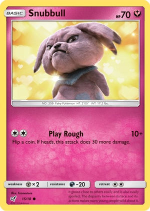 Pokemon TCG - Detective Pikachu - Snubbull - 15/18 - Holofoil