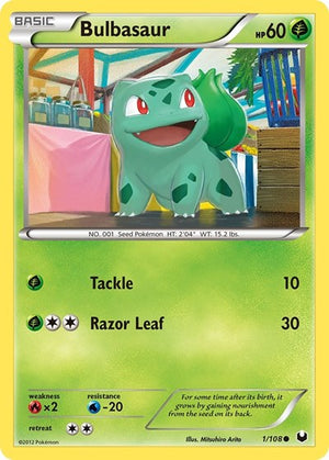 Pokemon TCG - Dark Explorers - Bulbasaur - 1/108