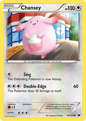 Pokemon TCG - Dark Explorers - Chansey - 80/108