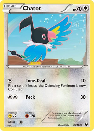 Pokemon TCG - Dark Explorers - Chatot - 85/108