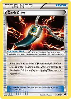 Pokemon TCG - Dark Explorers - Dark Claw - 92/108 - Reverse Holofoil