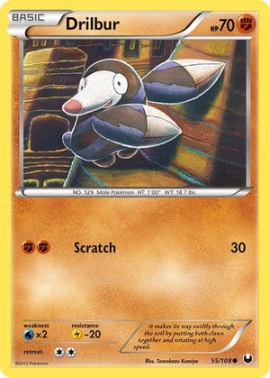 Pokemon TCG - Dark Explorers - Drilbur - 55/108