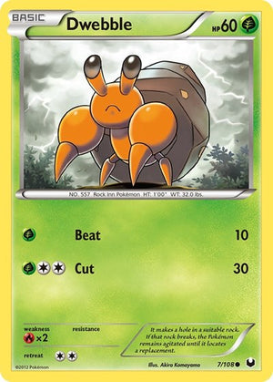 Pokemon TCG - Dark Explorers - Dwebble - 7/108