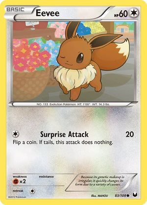Pokemon TCG - Dark Explorers - Eevee - 83/108