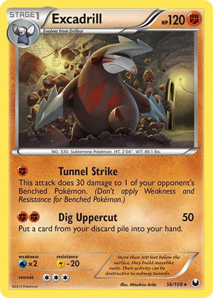 Pokemon TCG - Dark Explorers - Excadrill - 56/108