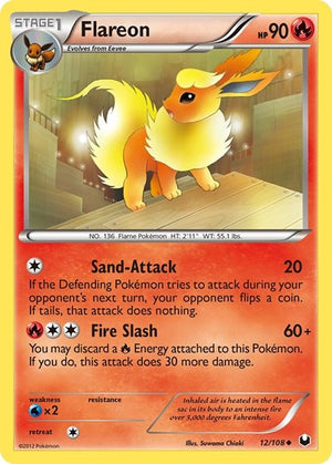 Pokemon TCG - Dark Explorers - Flareon - 12/108