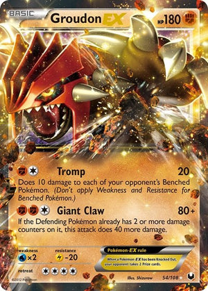 Pokemon TCG - Dark Explorers - Groudon EX - 54/108 - Holofoil