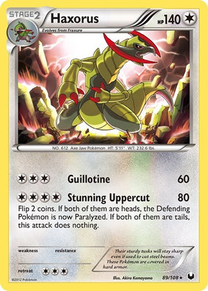 Pokemon TCG - Dark Explorers - Haxorus - 89/108 - Reverse Holofoil