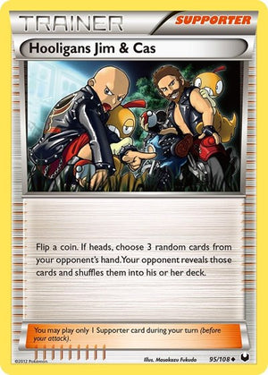 Pokemon TCG - Dark Explorers - Hooligans Jim & Cas - 95/108 - Reverse Holofoil
