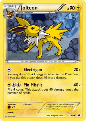 Pokemon TCG - Dark Explorers - Jolteon - 37/108