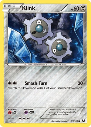 Pokemon TCG - Dark Explorers - Klink - 75/108 - Reverse Holofoil
