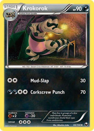 Pokemon TCG - Dark Explorers - Krokorok - 65/108 - Reverse Holofoil