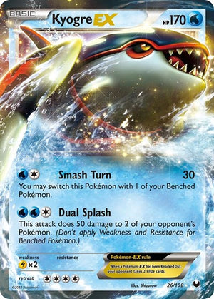 Pokemon TCG - Dark Explorers - Kyogre EX - 26/108 - Holofoil