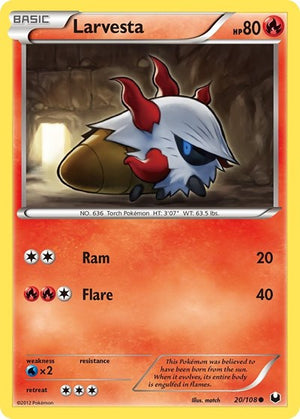 Pokemon TCG - Dark Explorers - Larvesta - 20/108