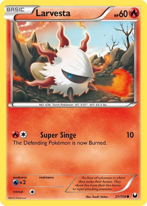 Pokemon TCG - Dark Explorers - Larvesta - 21/108 - Reverse Holofoil