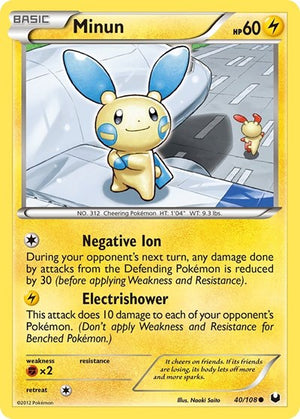 Pokemon TCG - Dark Explorers - Minun - 40/108