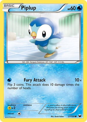 Pokemon TCG - Dark Explorers - Piplup - 27/108