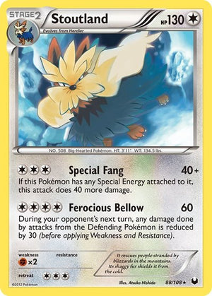 Pokemon TCG - Dark Explorers - Stoutland - 88/108