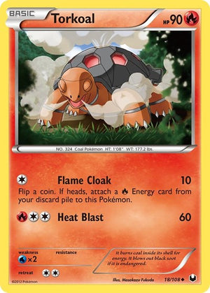 Pokemon TCG - Dark Explorers - Torkoal - 18/108 - Reverse Holofoil