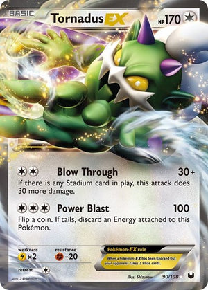 Pokemon TCG - Dark Explorers - Tornadus EX - 90/108 - Holofoil
