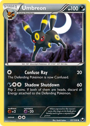 Pokemon TCG - Dark Explorers - Umbreon - 61/108