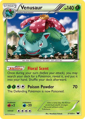 Pokemon TCG - Dark Explorers - Venusaur - 3/108 - Reverse Holofoil