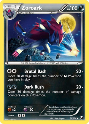 Pokemon TCG - Dark Explorers - Zoroark - 71/108
