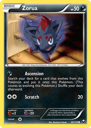 Pokemon TCG - Dark Explorers - Zorua - 69/108