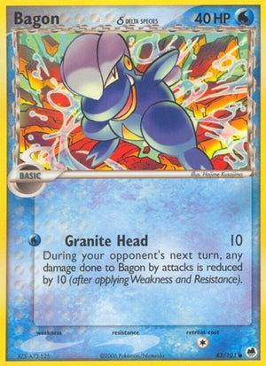Pokemon TCG - EX Dragon Frontiers - Bagon - 43/101 - Reverse Holofoil
