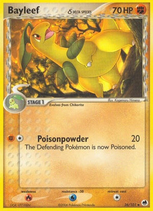Pokemon TCG - EX Dragon Frontiers - Bayleef - 26/101 - Reverse Holofoil
