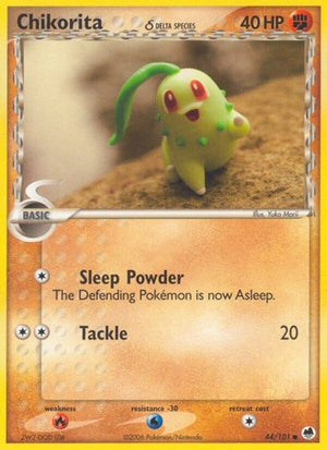 Pokemon TCG - EX Dragon Frontiers - Chikorita - 44/101 - Reverse Holofoil