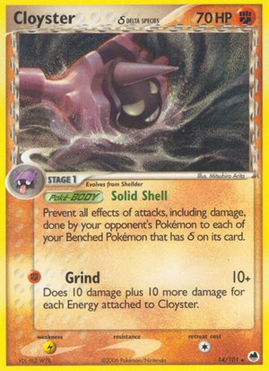 Pokemon TCG - EX Dragon Frontiers - Cloyster - 14/101