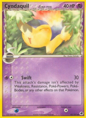 Pokemon TCG - EX Dragon Frontiers - Cyndaquil - 45/101