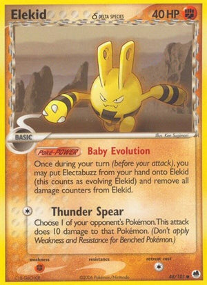 Pokemon TCG - EX Dragon Frontiers - Elekid - 48/101 - Reverse Holofoil