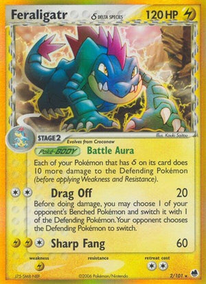 Pokemon TCG - EX Dragon Frontiers - Feraligatr - 2/101 - Reverse Holofoil