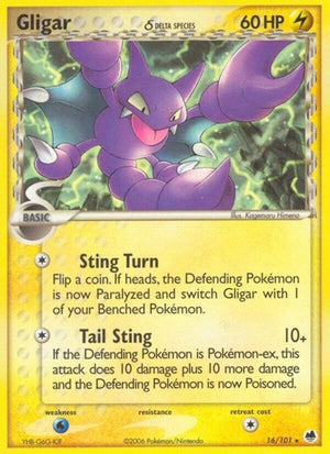Pokemon TCG - EX Dragon Frontiers - Gligar - 16/101