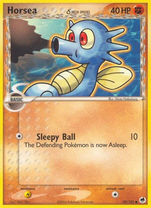 Pokemon TCG - EX Dragon Frontiers - Horsea - 50/101 - Reverse Holofoil