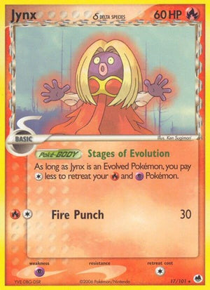 Pokemon TCG - EX Dragon Frontiers - Jynx - 17/101 - Reverse Holofoil