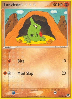Pokemon TCG - EX Dragon Frontiers - Larvitar - 51/101