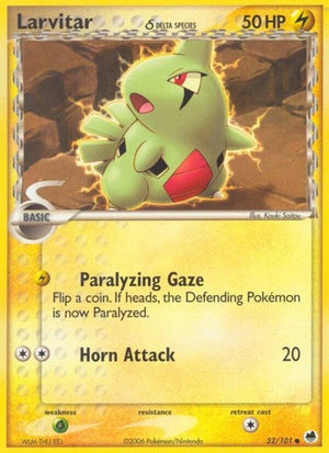Pokemon TCG - EX Dragon Frontiers - Larvitar - 52/101