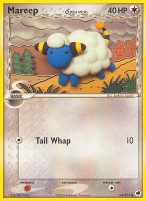 Pokemon TCG - EX Dragon Frontiers - Mareep - 54/101 - Reverse Holofoil