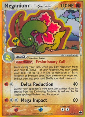 Pokemon TCG - EX Dragon Frontiers - Meganium - 4/101 - Reverse Holofoil