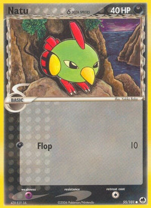 Pokemon TCG - EX Dragon Frontiers - Natu - 55/101 - Reverse Holofoil