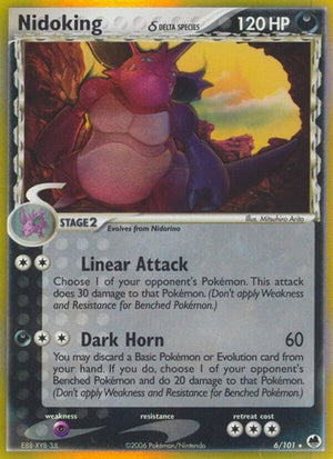 Pokemon TCG - EX Dragon Frontiers - Nidoking - 6/101 - Reverse Holofoil