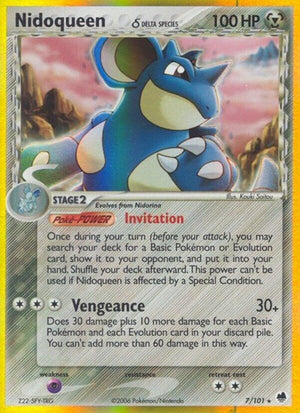 Pokemon TCG - EX Dragon Frontiers - Nidoqueen - 7/101 - Holofoil