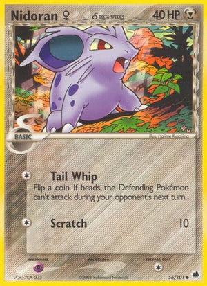 Pokemon TCG - EX Dragon Frontiers - Nidoran F - 56/101 - Reverse Holofoil